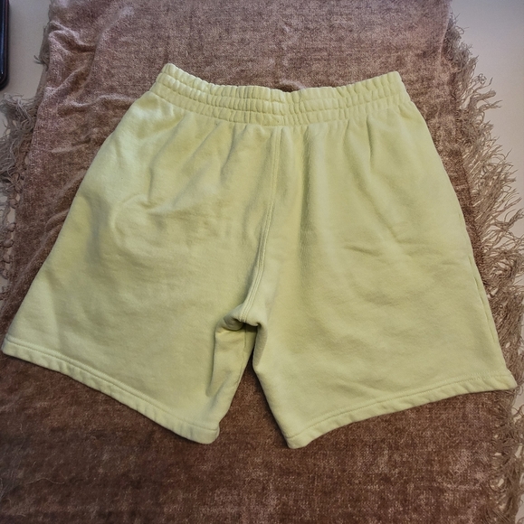 Adidas Men's Essential Fleece Shorts Yellow Zip Pockets Sweat Shorts Sz M - Picture 6 of 12